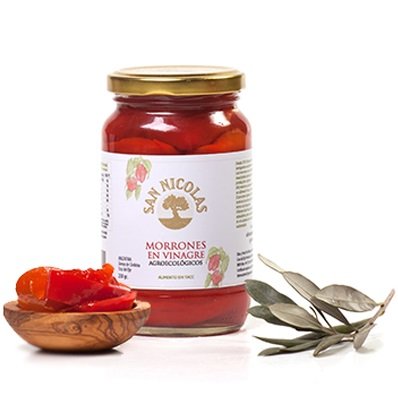 Morrones orgánicos en vinagre "San Nicolas" 250g 1 Morrones orgánicos en vinagre "San Nicolas" 250g