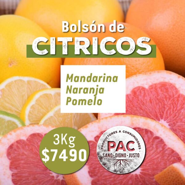 Bolsón de cítricos 3kg agroecológicos