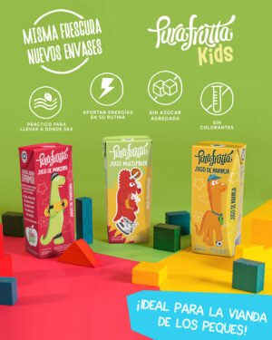 Jugo natural Pura Frutta kids pack x 9u 250ml