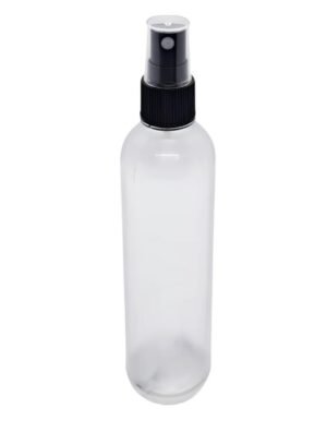 Envase transparente150cc Spray tapa NEGRA 6 unidades